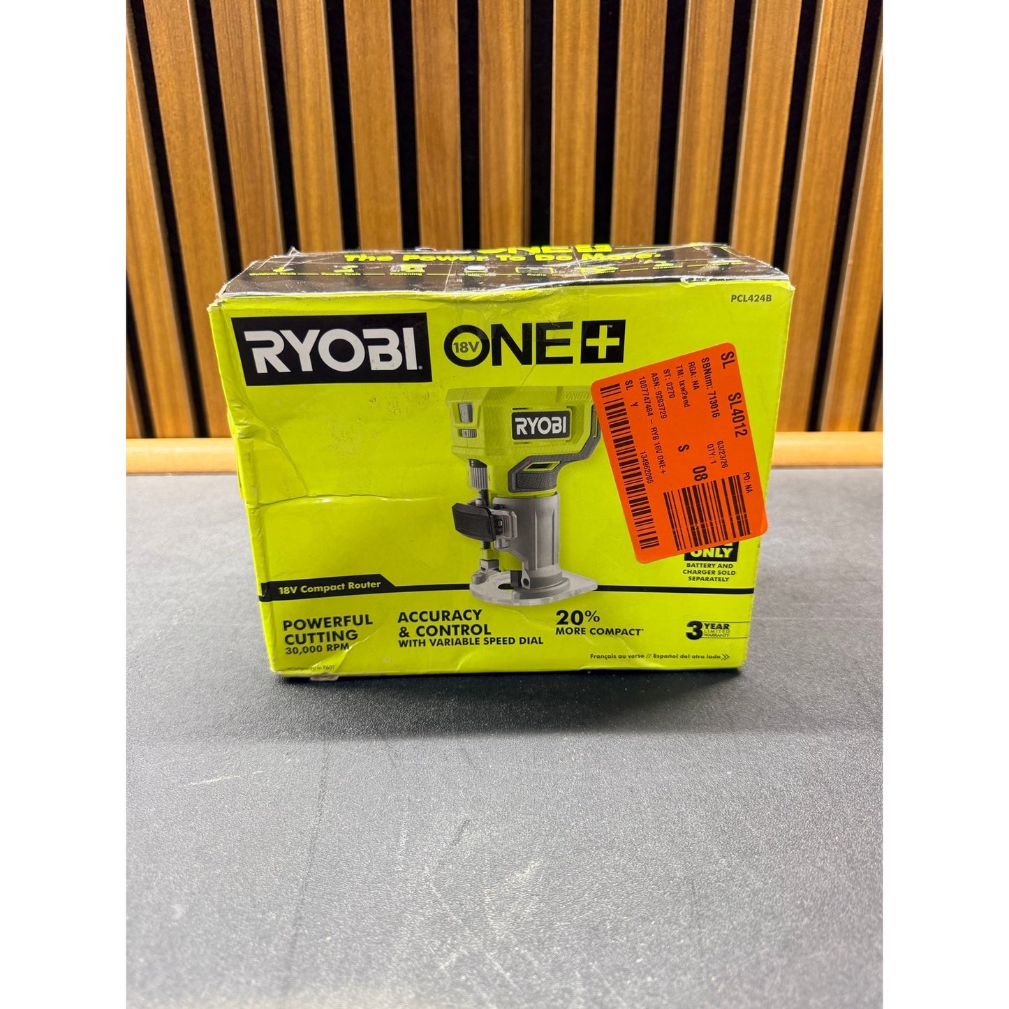 RYOBI 18V Compact Fixed Base Router Used Excellent