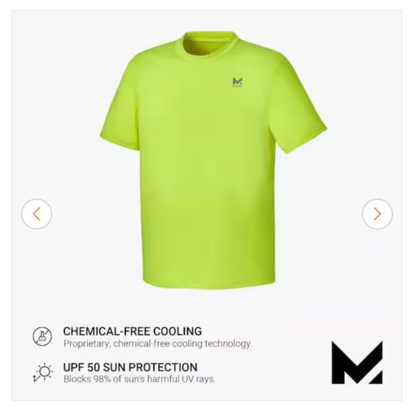 Mission Unisex Hi-Vis Yellow Cooling Short Sleeve Shirt L