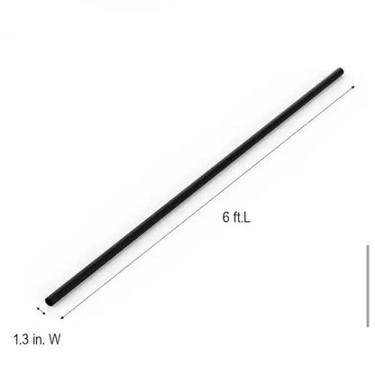 Everbilt 6 ft Matte Black Steel Hanging Closet Rod New Closet Pole