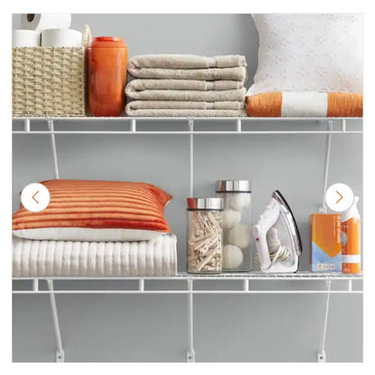 Everbilt 6 ft x 12 in Fixed Rod Wire Shelf New Closet Shelf