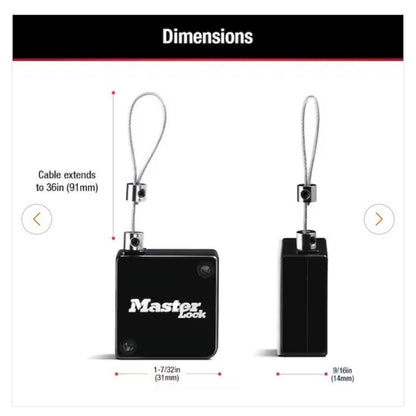 Master Lock Resettable Combination Code Lock Box Bundle With Tether