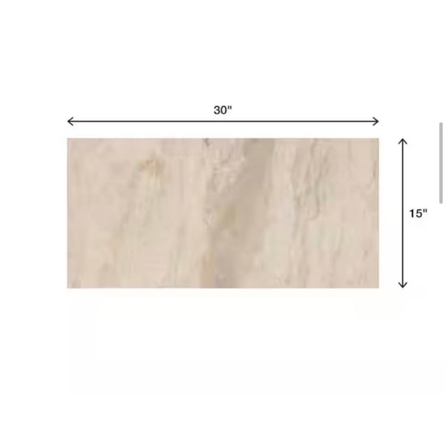 St. Clamont Ivory Marble 15 in. x 30 in. Glazed Porcelain Floor and Wall Tile