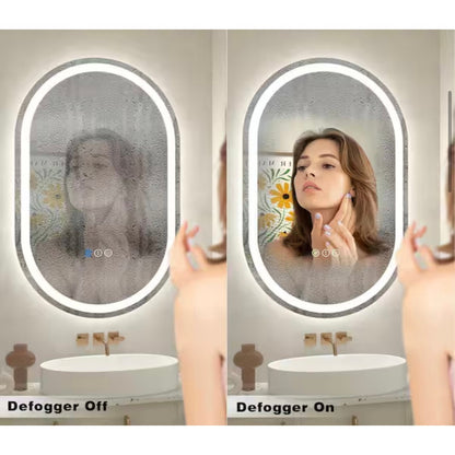 Apmir 24 x 32 Oval LED Bathroom Vanity Mirror Anti Fog Frameless Lighted Mirror New