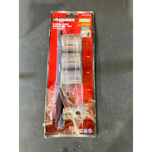 Husky 1/2 in Drive SAE Large Socket Set Open Box Missing 1-3/16 Socket