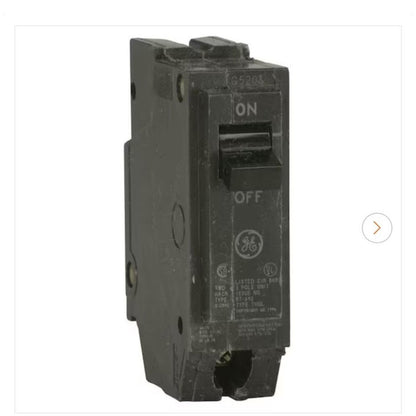 GE Q-Line 30A Single-Pole Circuit Breaker Black Electrical Switch