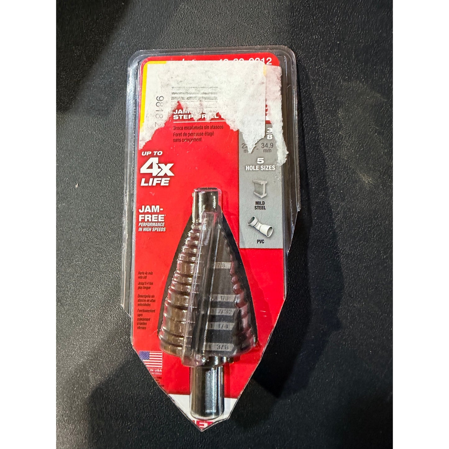 Milwaukee Black Oxide Step Drill Bit Open Box New