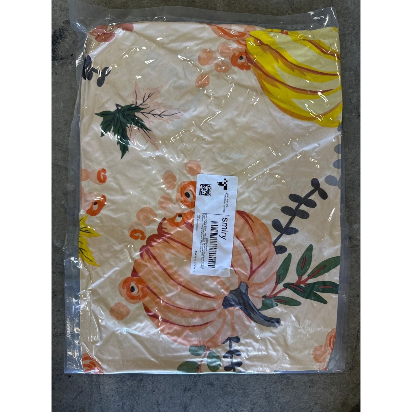 Smiry Elastic Fitted Thanksgiving Tablecloth Fall Sunflower & Pumpkin Waterproof