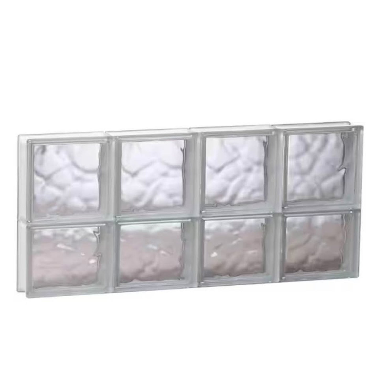 31 in. x 13.5 in. x 3.125 in. Frameless Wave Pattern Non-Vented Glass Block Window