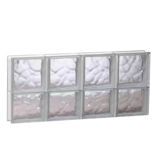 31 in. x 13.5 in. x 3.125 in. Frameless Wave Pattern Non-Vented Glass Block Window