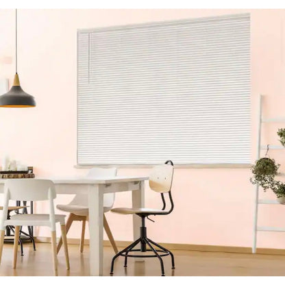 65 x 72 White Cordless Room Darkening Vinyl Mini Blinds New 1 in Slats