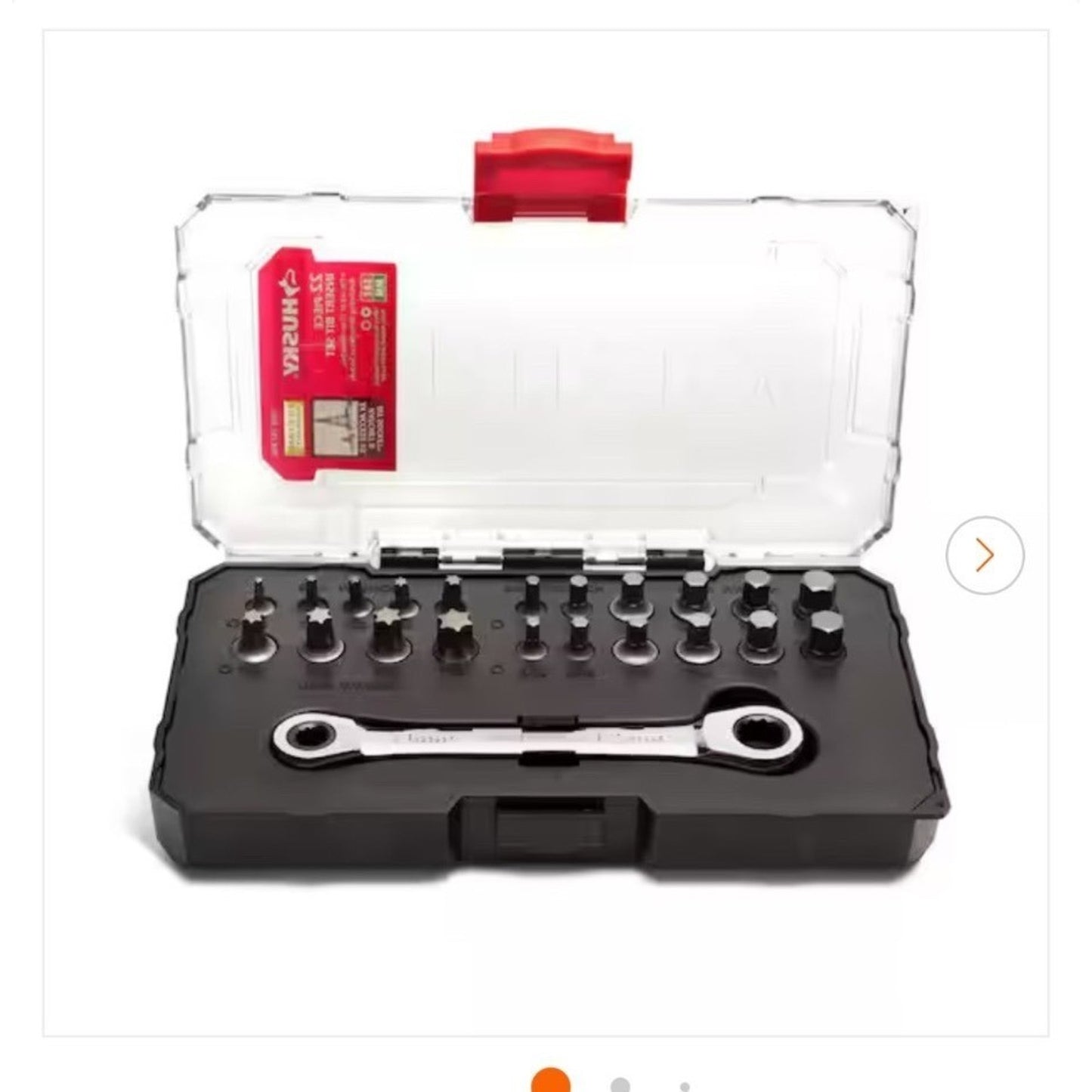 22-Piece Husky Ratchet Insert Bit Set W/ Case & Wrench