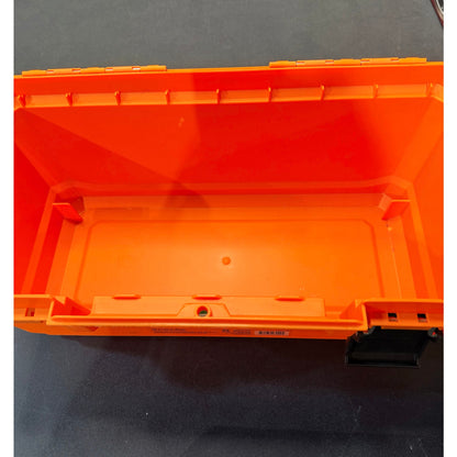 Home Depot 19 in Portable Toolbox Orange Used Missing Latch