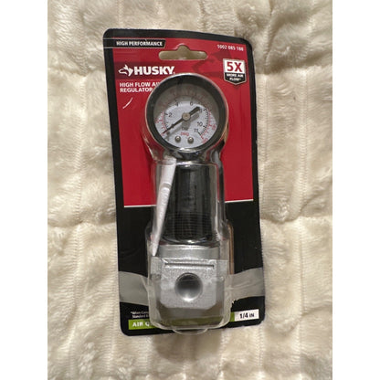 Husky High Flow Air Regulator 1/4 In. NPT Pneumatic Tool Control
