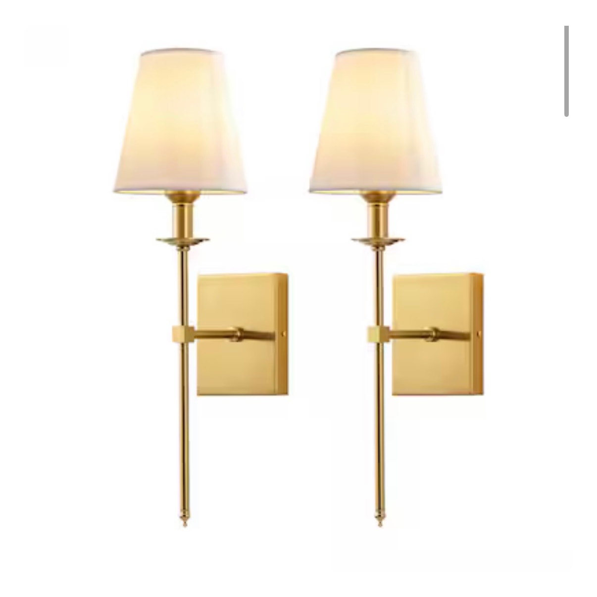 GoYeel 6.3-in W 1 -Light Gold Wall Sconce