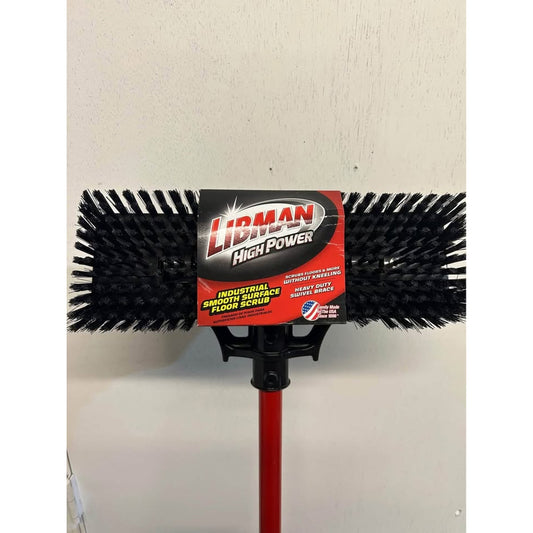 Libman Heavy-Duty Floor Scrub Brush w Steel Handle 13.5” (Extra Large) NEW