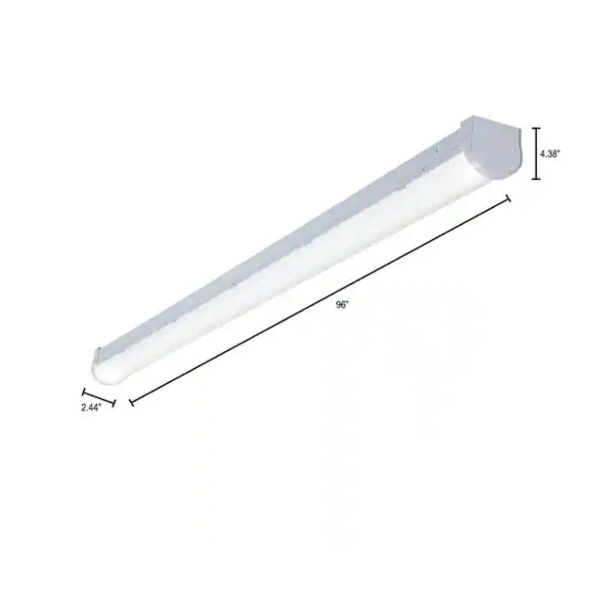 Metalux 8 ft LED Strip Light 9500 Lumens 4000K Dimmable Shop Light New