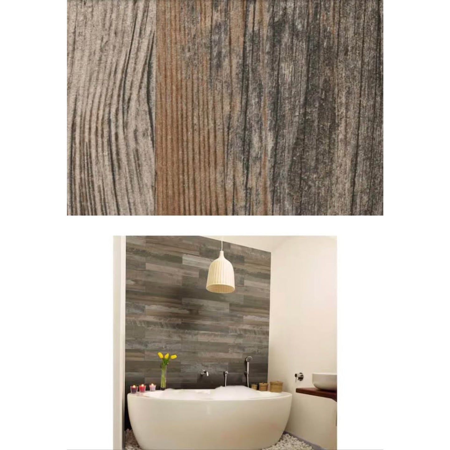 Marazzi
Montagna Wood Weathered Gray 6 in. x 24 in. Porcelain Floor and Wall Tile (14.53 sqft