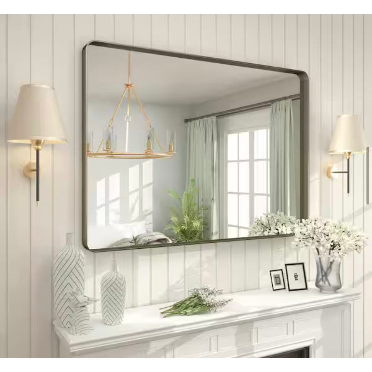Apmir 40 x 30 Brushed Bronze Bathroom Vanity Mirror Wall Mirror New