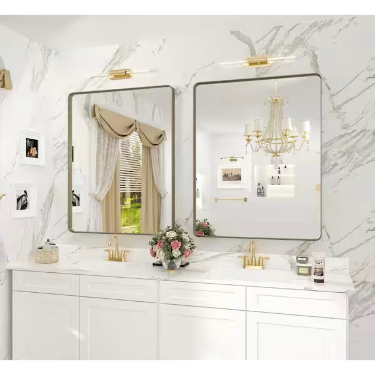Apmir 40 x 30 Brushed Bronze Bathroom Vanity Mirror Wall Mirror New