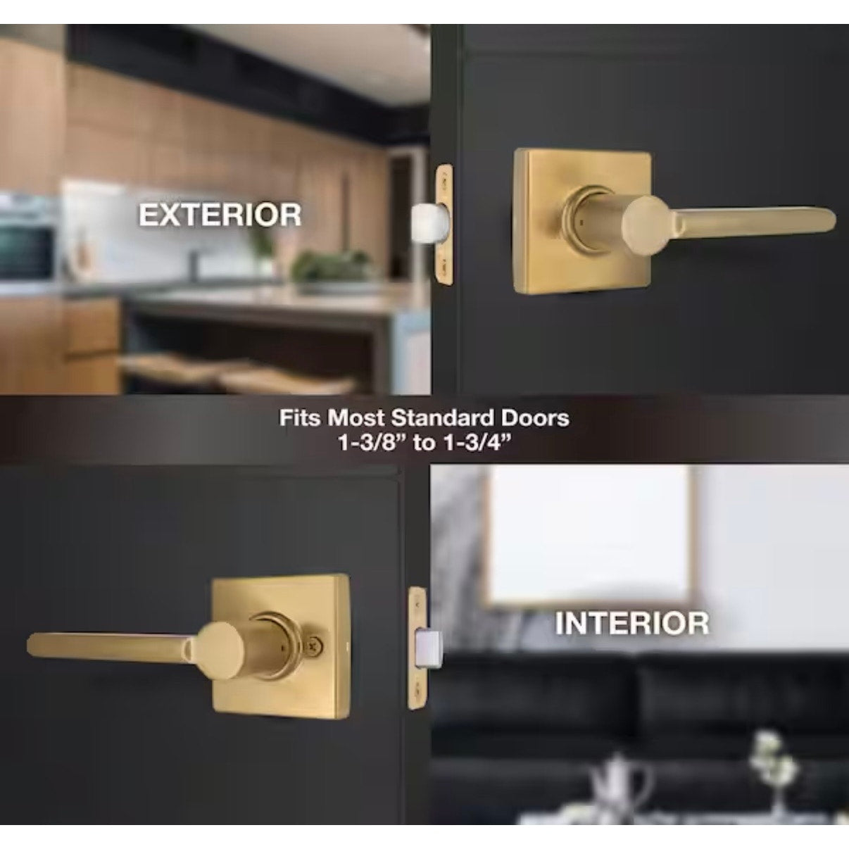 Defiant Tonebridge Brushed Gold Hall Closet Door Handle New