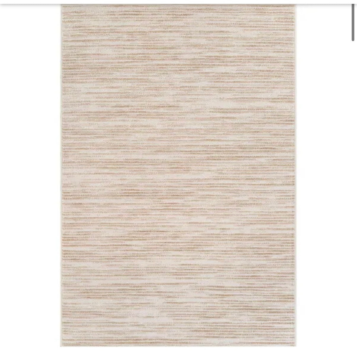 Beverly Rug Linea Beige 8x10 Indoor Outdoor Area Rug Washable Rubber Back Patio Rug New