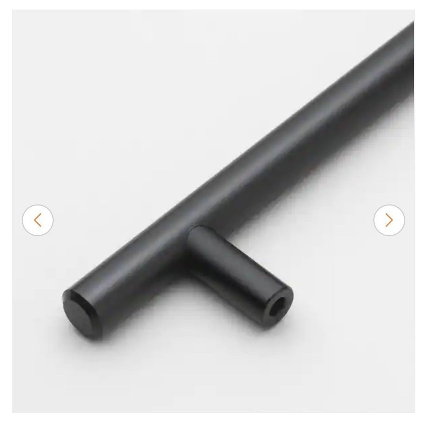 GlideRite Matte Black 5-Inch Solid Cabinet Handle Drawer Pulls 10-Pack