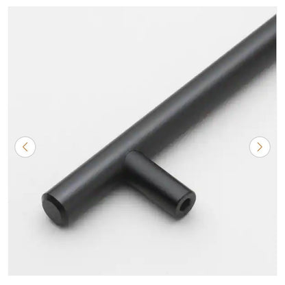 GlideRite Matte Black 5-Inch Solid Cabinet Handle Drawer Pulls 10-Pack