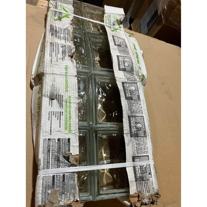 31 in. x 13.5 in. x 3.125 in. Frameless Wave Pattern Non-Vented Glass Block Window