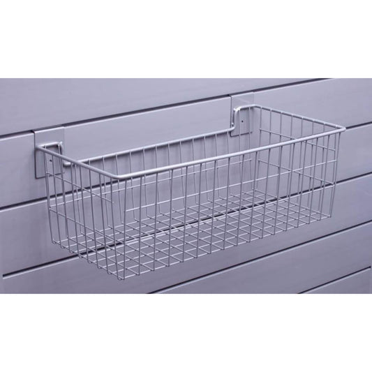 CROWNWALL 24 in. L x 12 in. W Slatwall Deep Wire Basket (2-Pack)