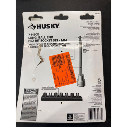 Husky 6-Piece Ball End Hex Bit Socket Set Metric 3-10mm Durable