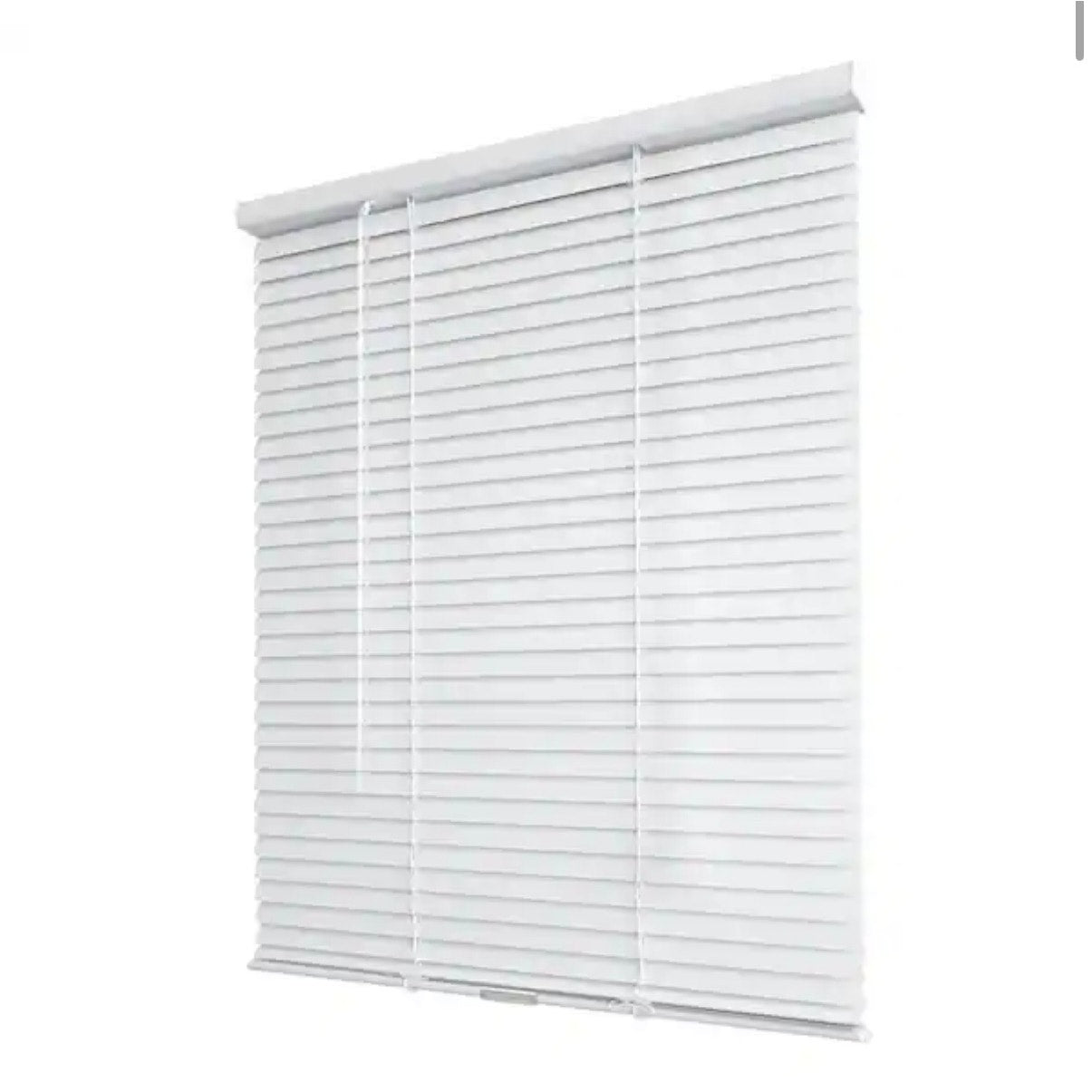 65 x 72 White Cordless Room Darkening Vinyl Mini Blinds New 1 in Slats