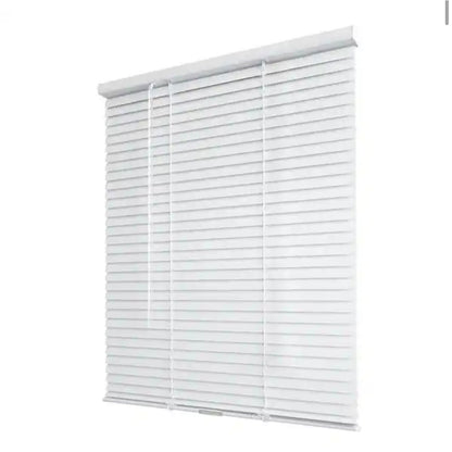 65 x 72 White Cordless Room Darkening Vinyl Mini Blinds New 1 in Slats