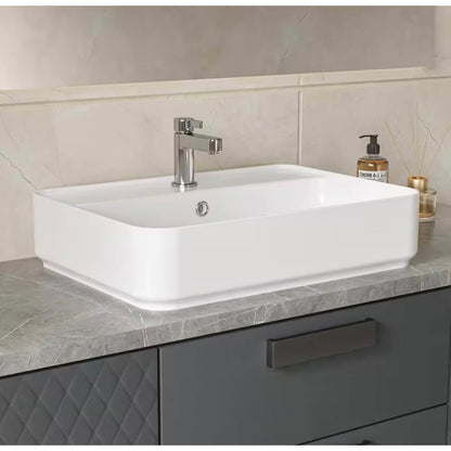 Glacier Bay 24x17 White Ceramic Rectangular Vessel Sink (LW1825) – NEW