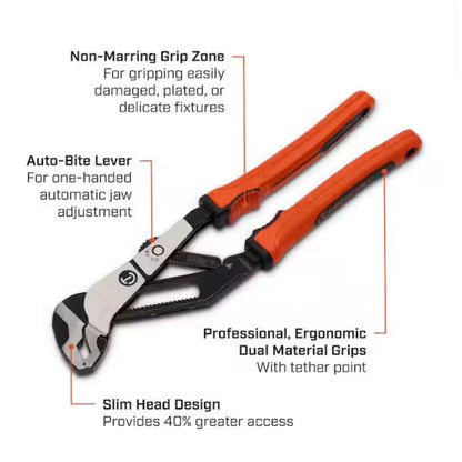 Crescent 8 in Auto-Bite Tongue Groove Pliers Open Box New