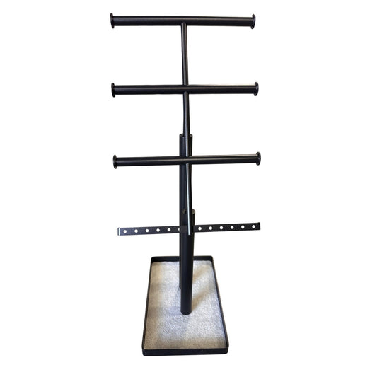Black Jewelry Display Stand With Velvet Base
