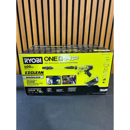 RYOBI ONE+ HP 18-Volt Brushless EZClean 600 PSI 0.7 GPM Cordless Electric Power Cleaner w/ 4.0Ah Bat