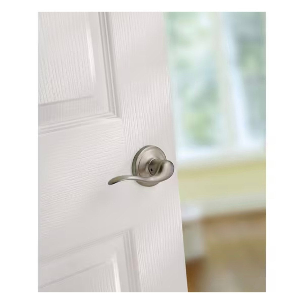 Kwikset Tustin Hall Closet Door Handle Satin Nickel