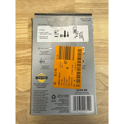 Defiant Matte Black Touchpad Deadbolt For Doors Quick Rekey 10 User Codes