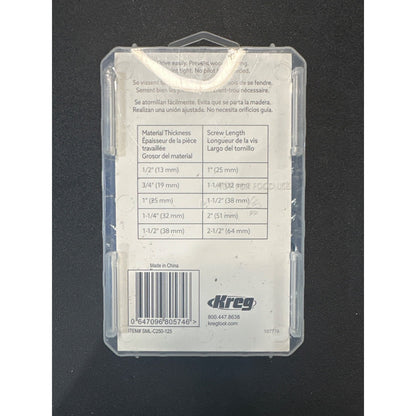 Kreg 8 2-1/2 In Coarse Pocket-Hole Screws Indoor Zinc