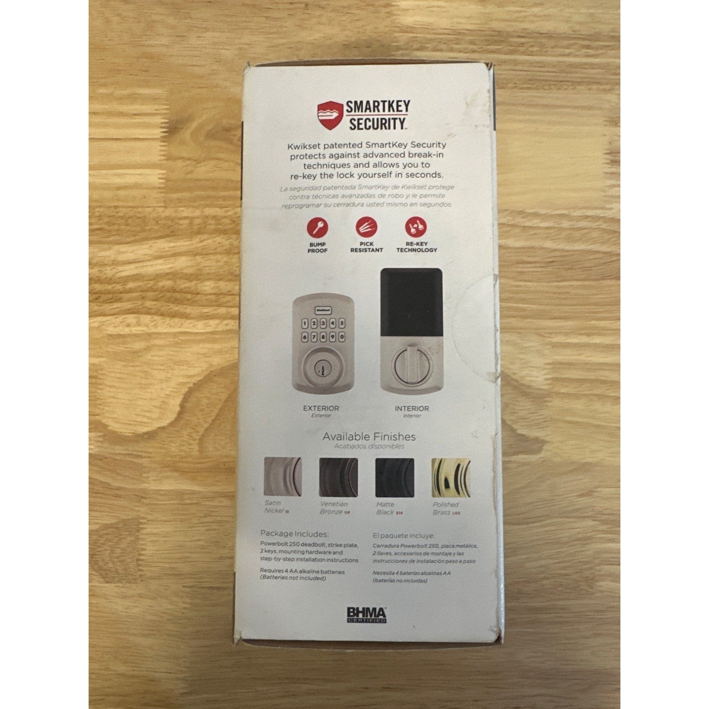 Kwikset Powerbolt 250 Keypad Electronic Deadbolt Satin Nickel Finish