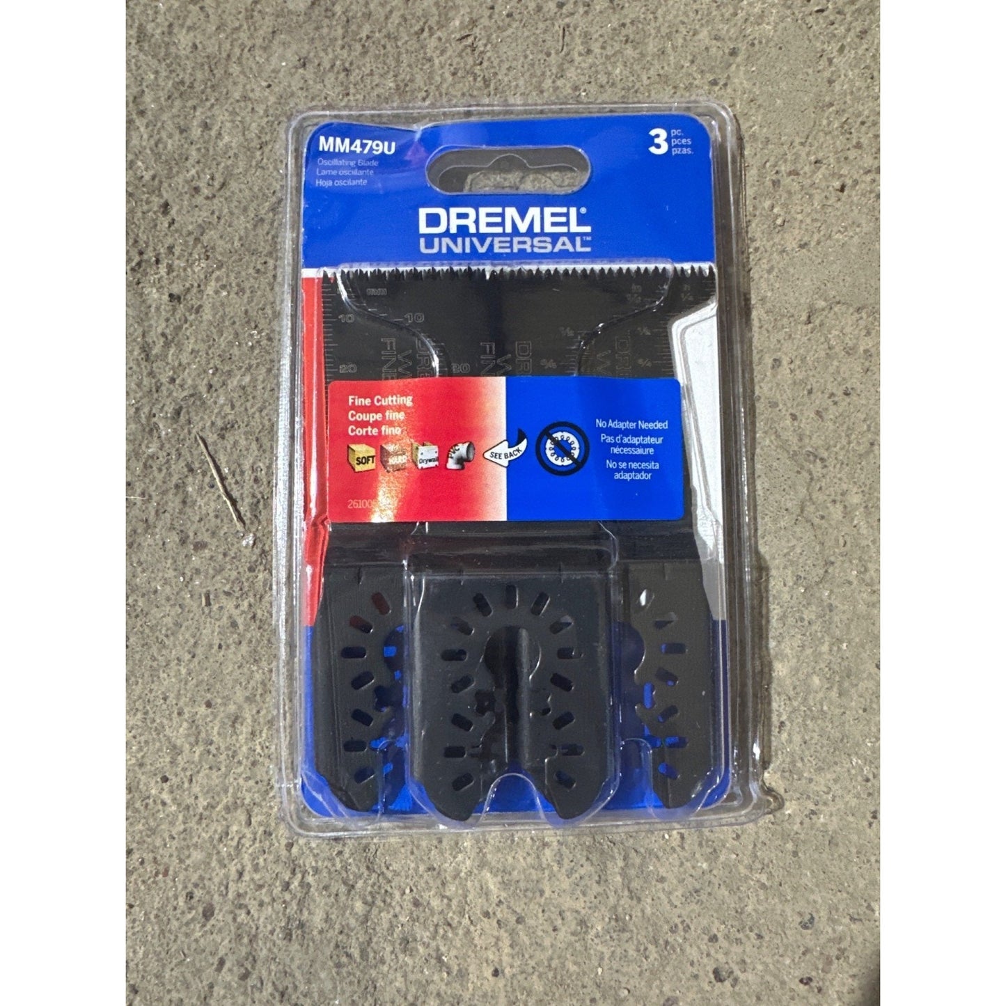 Dremel Universal 3 Pc Oscillating Blade Set MM479U Fine Cutting