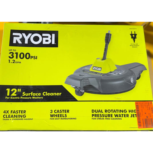 RYOBI 12 in 3100 PSI Surface Cleaner w/ Caster Wheels New Open Box