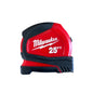 Milwaukee 25Ft Tape Measure Red/Black Durable Housing Rubber Grip