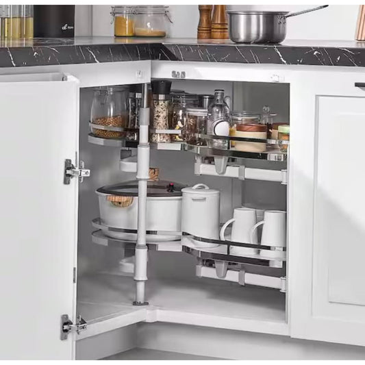VEVOR Swing Right Blind Corner Cabinet Pull Out for 36 in. Cabinet 2-Tier Swing Tray Soft Close