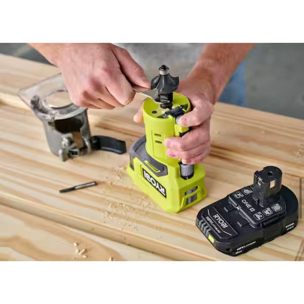 RYOBI 18V Compact Fixed Base Router Used Excellent