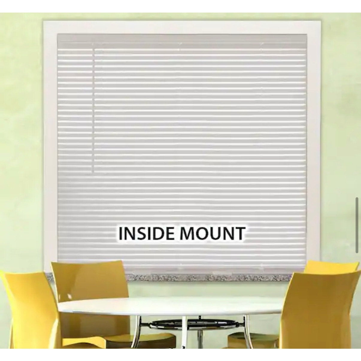 65 x 72 White Cordless Room Darkening Vinyl Mini Blinds New 1 in Slats