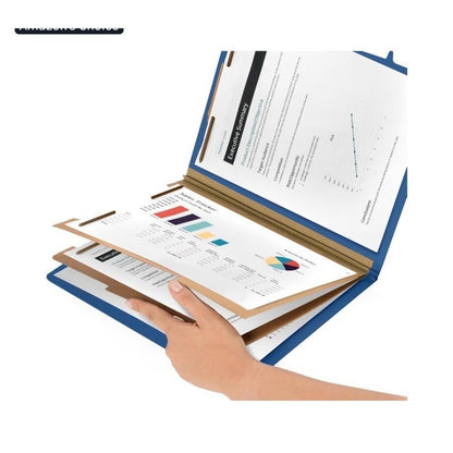 Blue Summit Supplies 12 Pack Assorted Color Pressboard Classification Folders Wi