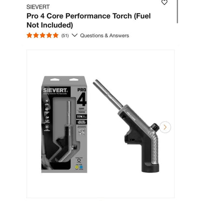 Sievert Pro 4 Core Performance Torch For MAPP & Propane