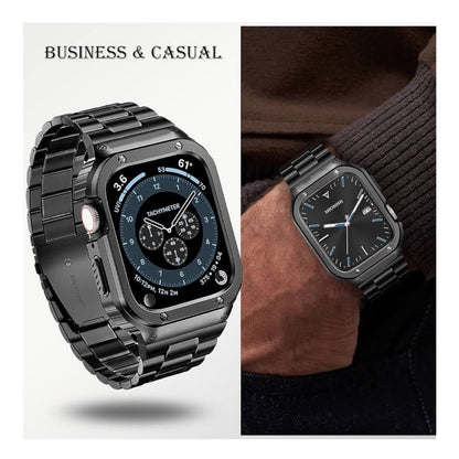 MioHHR Stainless Steel Band & Case For Apple Watch Series 9/8/7