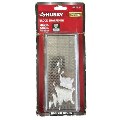 Husky Diamond Grit Two-Sided Block Sharpener